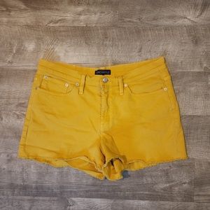 J. Crew Mercantile Mustard Yellow Denim Shorts Size 31